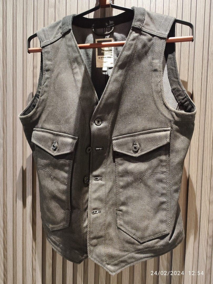 Raw denim vest online