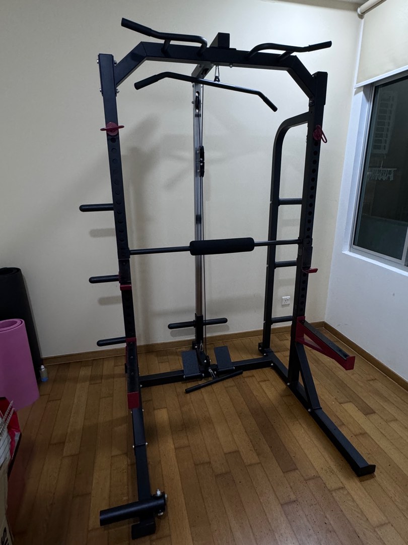 Gym Rack power rack squat rack heavy duty very stable with lat pull ...