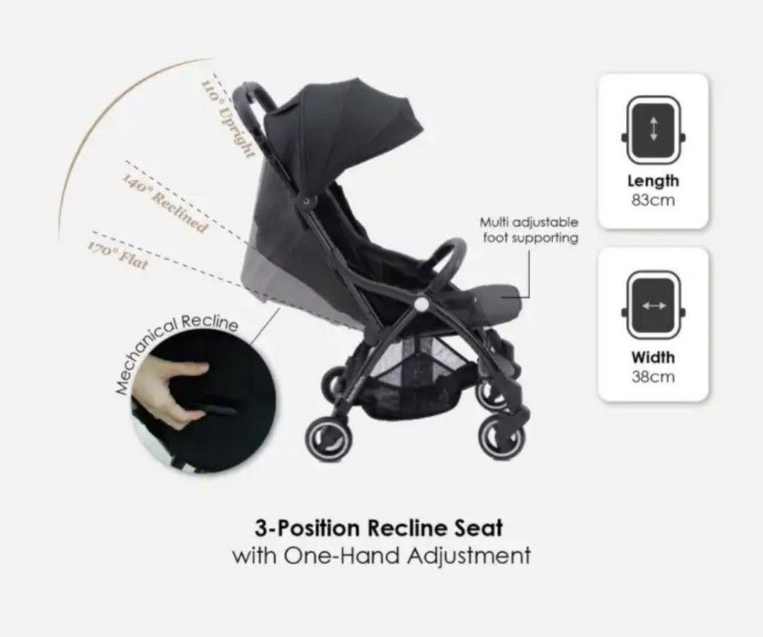 Hamilton S1 Plus Cabin Size Stroller Babies Kids Going Out
