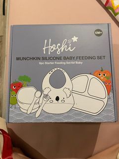 Hoshi Munchkin Silicone Baby Feeding Set