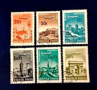 Hungary 1966 - Cities and Airplanes 6v. (used)