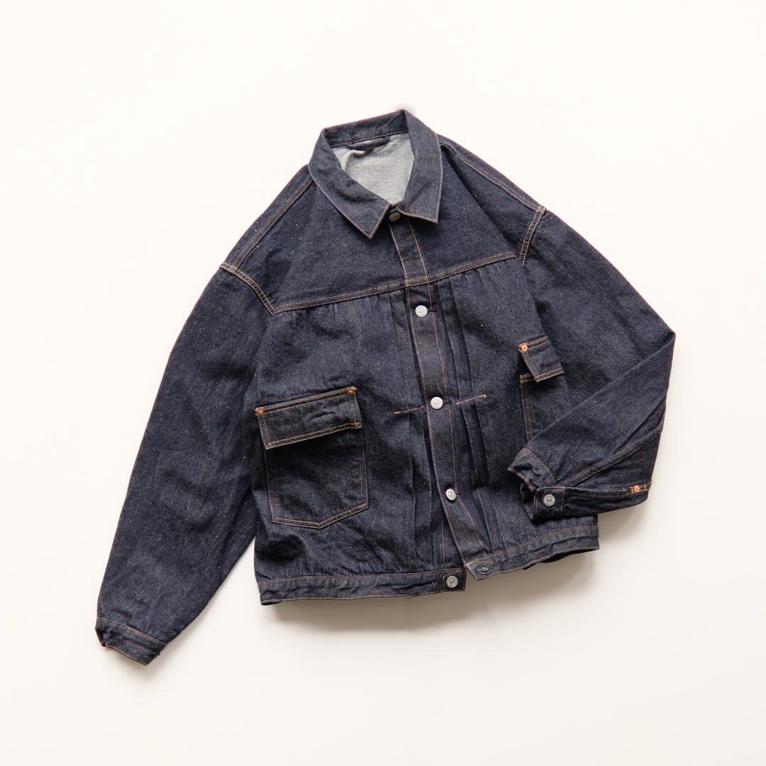 KAPTAIN SUNSHINE Denim Tracker Jacket Indigo One Wash 40