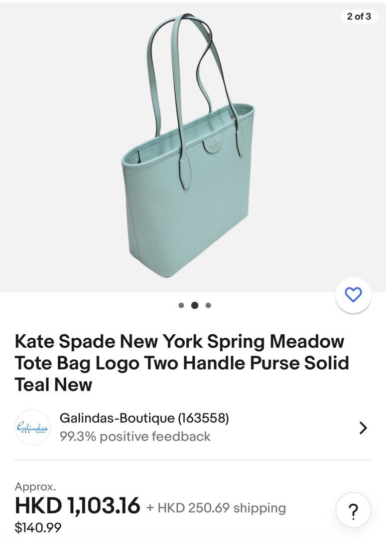 Kate Spade New York - Spring meadow Tote Bag, logo, two handles