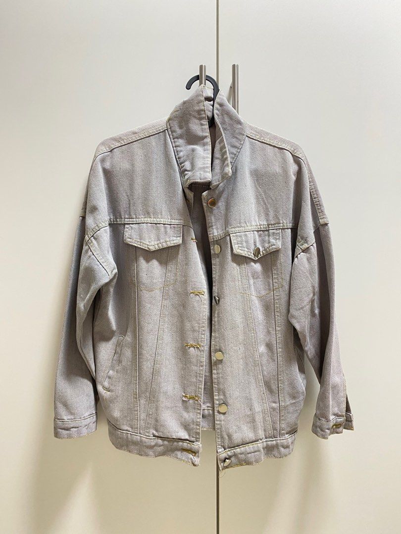 Washed grey clearance denim jacket