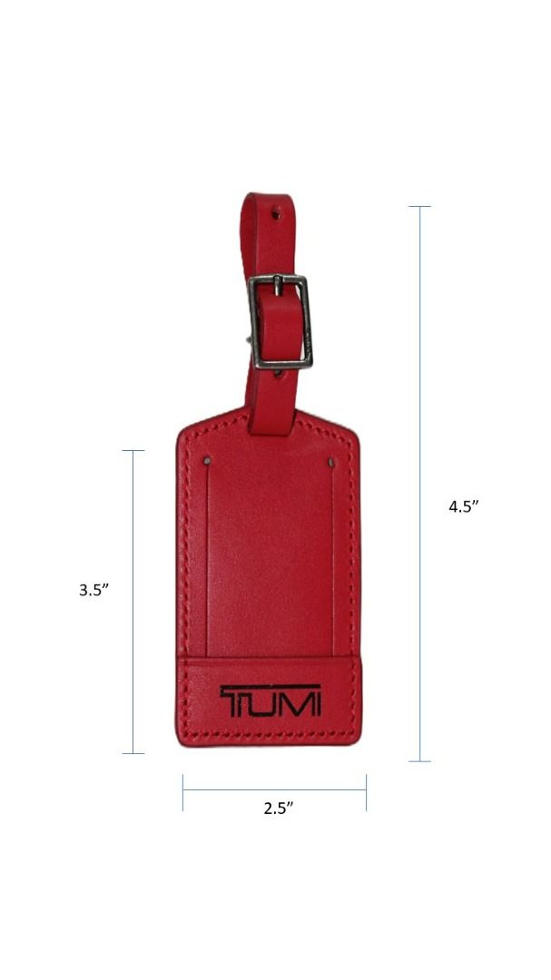 Luggage Leather Hang Tag New Tumi RED Alpha Bravo Leather Hang Tag Hobbies Toys Travel Travel Essentials Accessories on Carousell