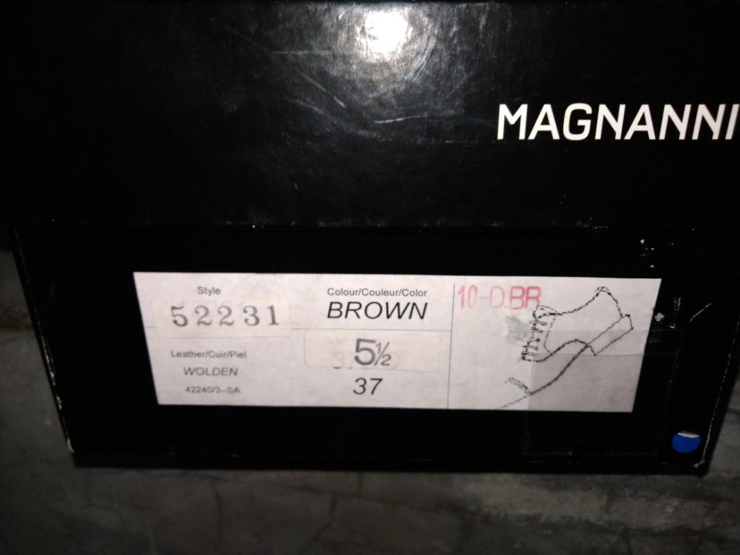 Magnanni Size 5 or 6 Handmade Formal Genuine Leather Stitched