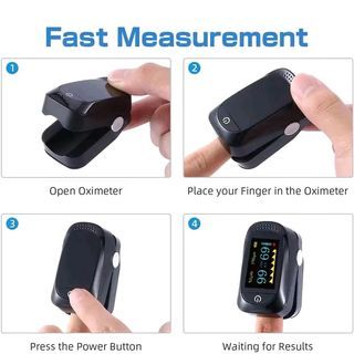 Meet Fingertip Pulse Oximeter Blood Oxygen, Heart Rate and Fast Spo2 Reading Oxygen Meter