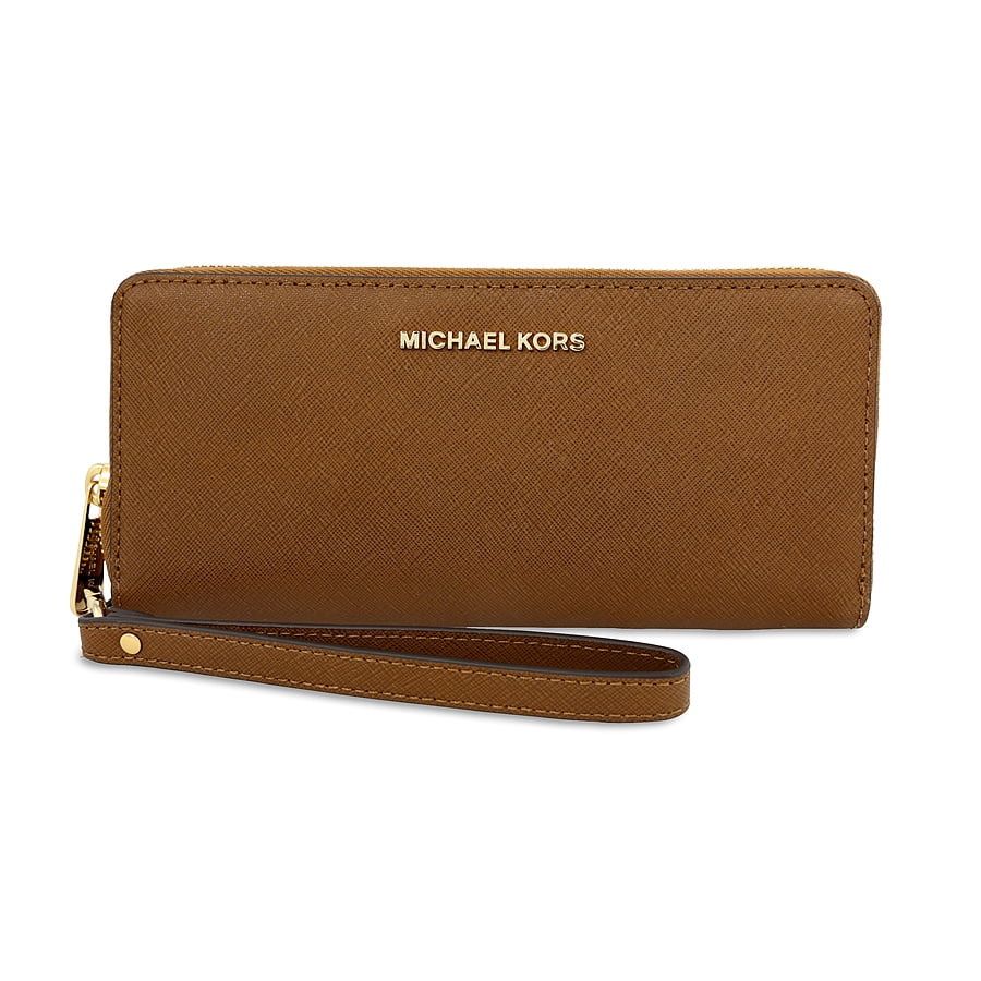 MICHAEL KORS Jet Set Travel Leather Continental Wristlet 32S5GTVE9L Women s Fashion Bags Wallets Wallets Card Holders on Carousell