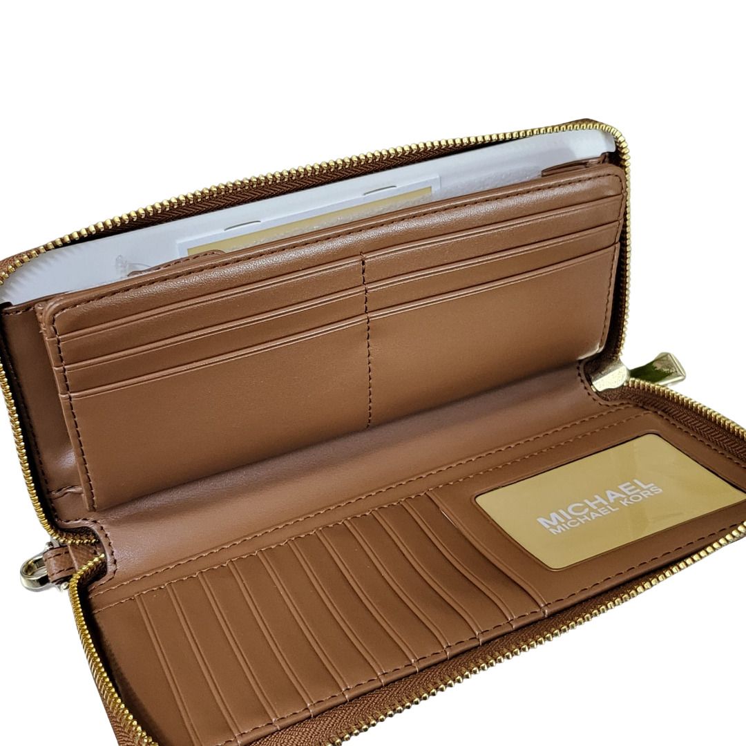 Michael michael kors hot sale leather continental wristlet