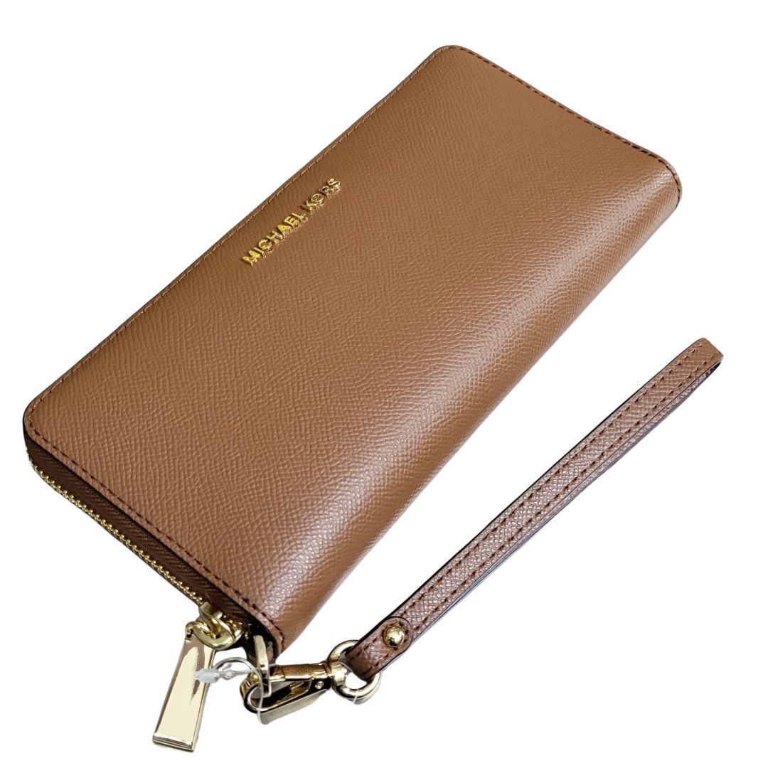 MICHAEL KORS Jet Set Travel Leather Continental Wristlet 32S5GTVE9L