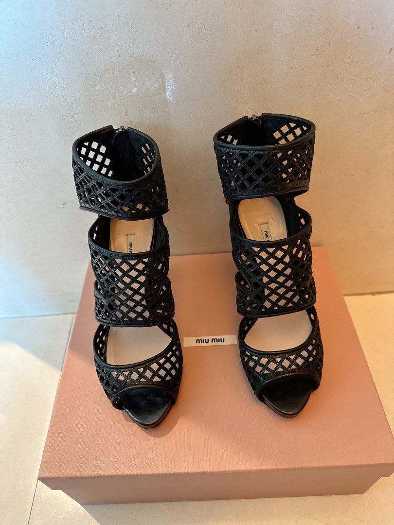 Miu Miu women high heel shoes size 36 Made in Italy with box dust bags Carousell