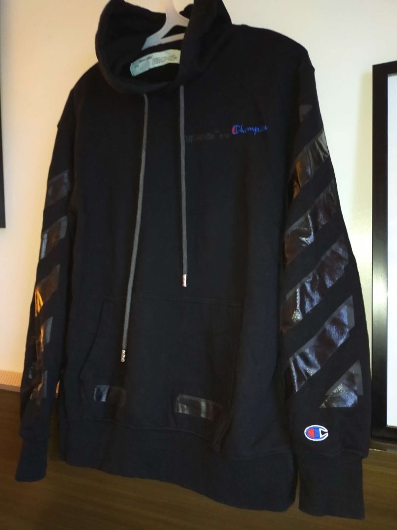 Hoodie off white x champion clearance