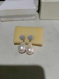 Pearl Earrings 14k real white gold🤍