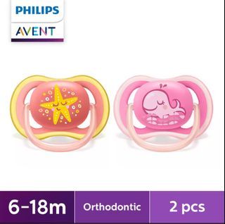 PHILIPS AVENT 6-18m Ultra Thin Air Premium Pacifier, 2 pack