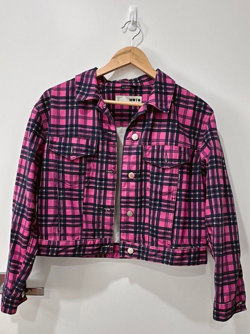 Pink topshop denim jacket shop