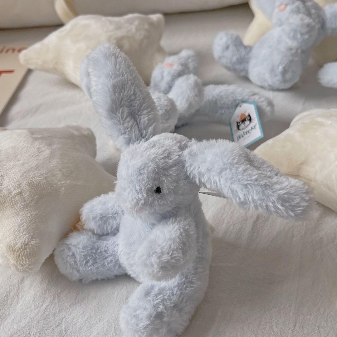 Pre order Jellycat Bashful Bunny Star Muscial Pull Blue Star Crib Hanging Decoration Children s Ring Bell Plush Doll genuine Hobbies Toys Toys Games on Carousell