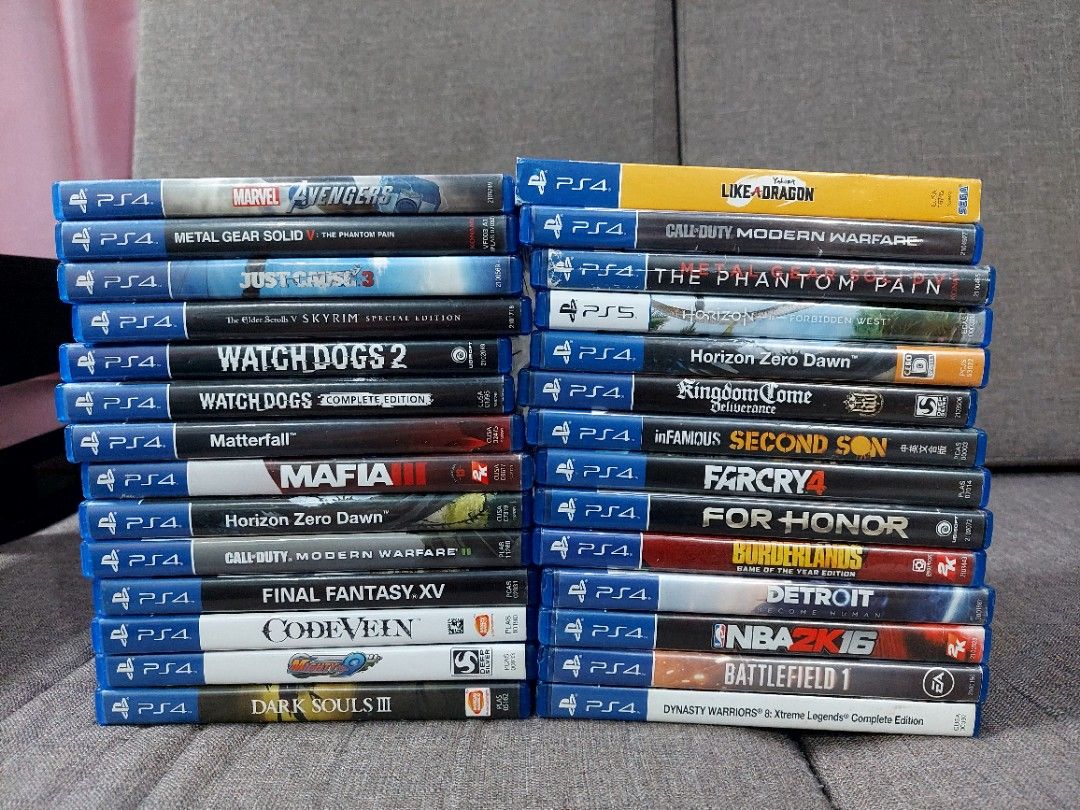 PS4 PS5 Games For Sale (Category: PlayStation) located in Santa Rosa. Submitted by agentred1142 (Listing ID 1289563443, Image 2). Description: FOR SALE / TRADE PS5 GAME Horizon Forbidden West - 1500 PS4 GAMES COD Modern Warfare 1 - 1200 COD Modern Warfare 2 - 2000 Mafia 3 - 500 Avengers - 700 Watch Dogs 1 Complete Edition - 500 Watch Dogs 2 - 600 Final Fantasy 15 - 600 CodeVein - 500 Dynasty Warriors 8 - 500 Horizon Zero Dawn - 500 Infamous Secon