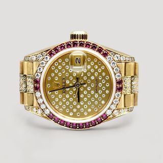 gold rolex women's diamonds