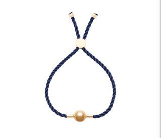 Real Southsea Pearl Champagne With Leather Bracelet