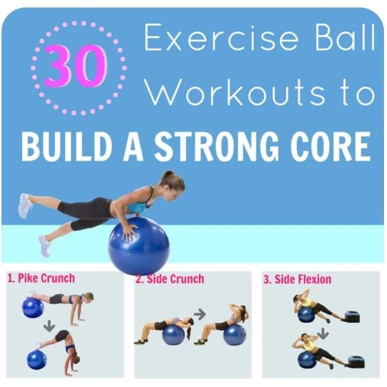 ProBody Pilates Ball Exercise Ball Yoga Ball, Multiple Sizes