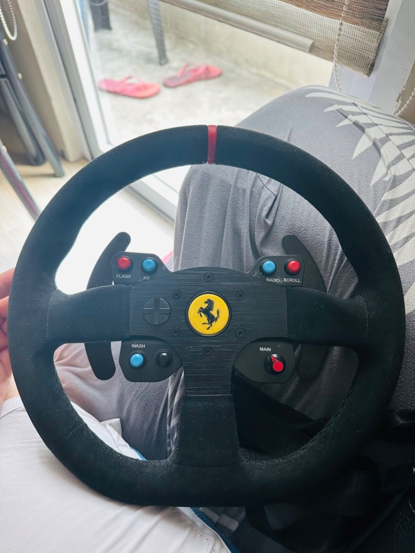 Thrustmaster T300 Ferrari Alcantara, Playseat Evolution Alcantara, Thrustmaster TH8A Sim Racing Set (Category: Controllers) located in Manila. Submitted by carou73390 (Listing ID 1289581350, Image 3). Description: For sale as set only: 1. Thrustmaster T300 Ferrari Integral Edition - with upgraded magnetic paddle shifters - with free 3d printed F1 wheel mod - with upgraded adjustable brake and accelerator pedal 2. Playseat Evolution Alcantara - wi