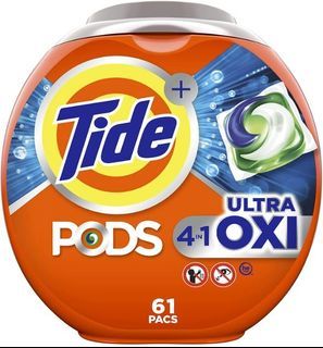 Tide PODS 4 in 1 Ultra Oxi Laundry Detergent (61 Pods)