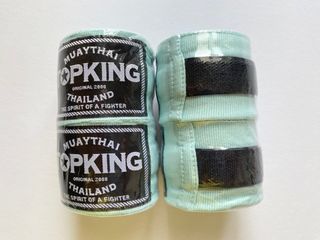 Top King Limited Edition Color Muay Thai Boxing Hand Wraps Light Blue Pair