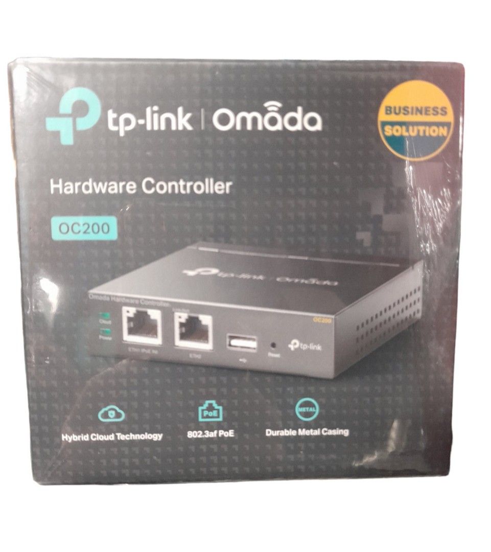 Tp link Omada Hardware Controller OC200 (Category: Networking) located in Rizal. Submitted by Technobyte (Listing ID 1289490210, Image 1). Description: Hardware Specifications Ports 2 ×10/100 Mbps LAN PORTS: 1× USB 2.0 Port Dimensions: 3.9×3.9×1.0 in (100×98×25 mm) Power Supply: 802.3af PoE or Micro USB.