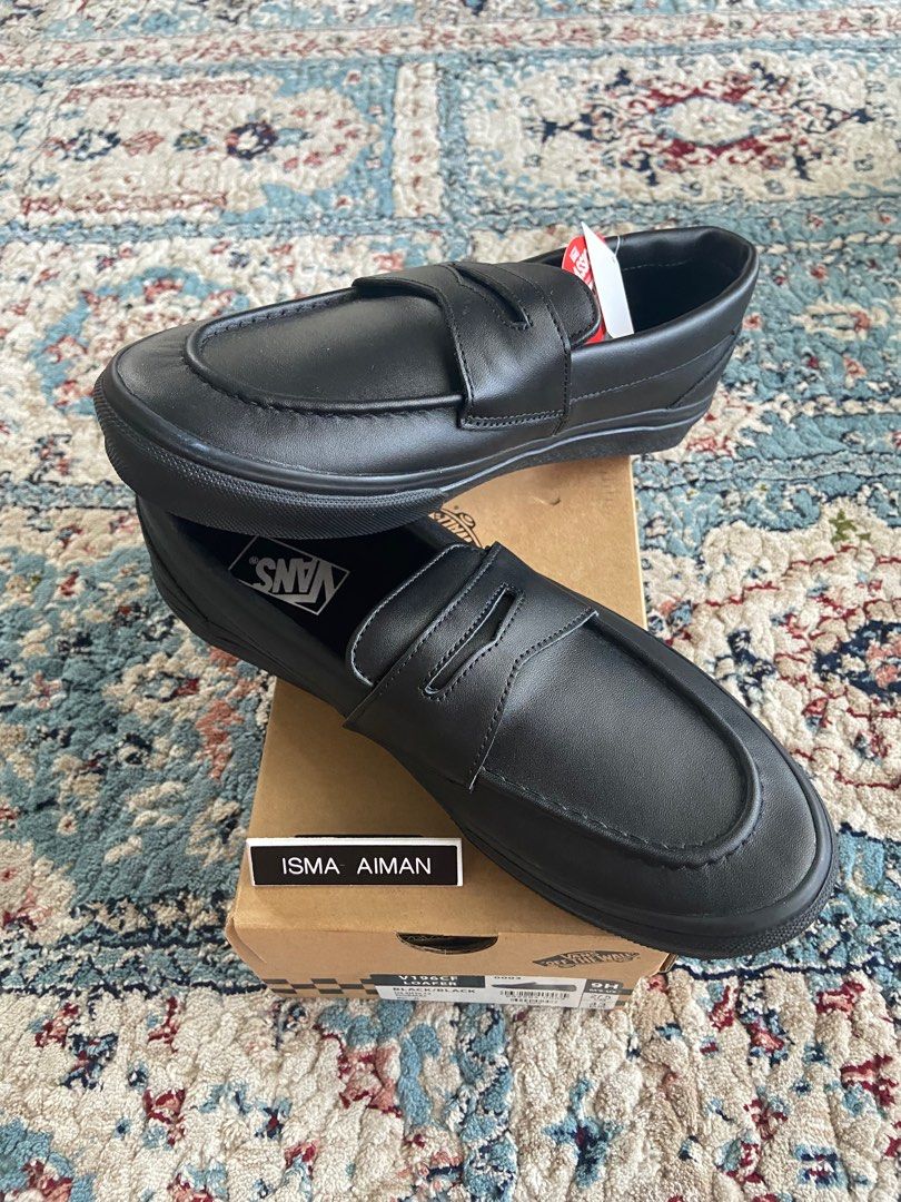 Vans leather loafers cheap