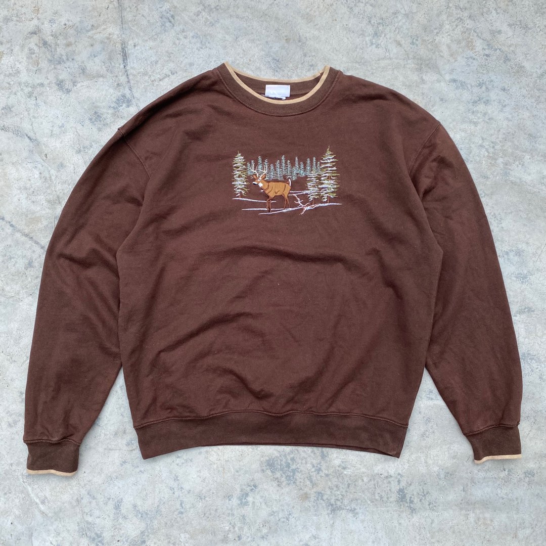 Vintage Animal Sweatshirt Size XL Men s Fashion Tops Sets