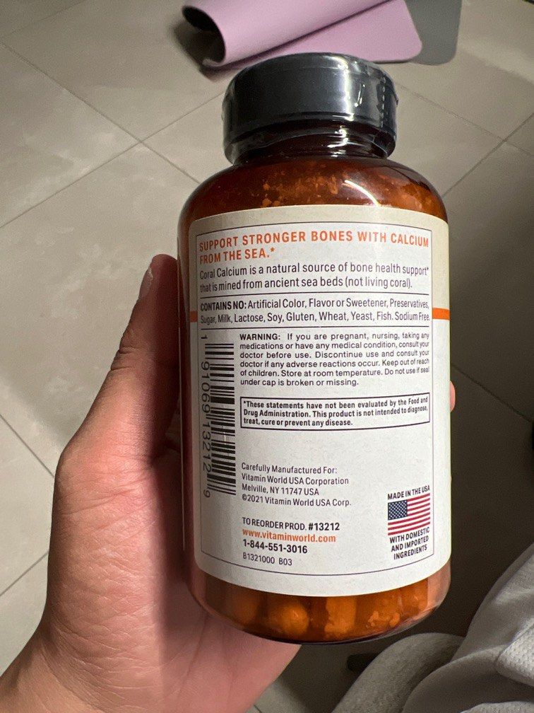 Curated visual reference: Visual Reference: Vitamin V World Coral Calcium 1500Mg Bone Health 120 Capsules