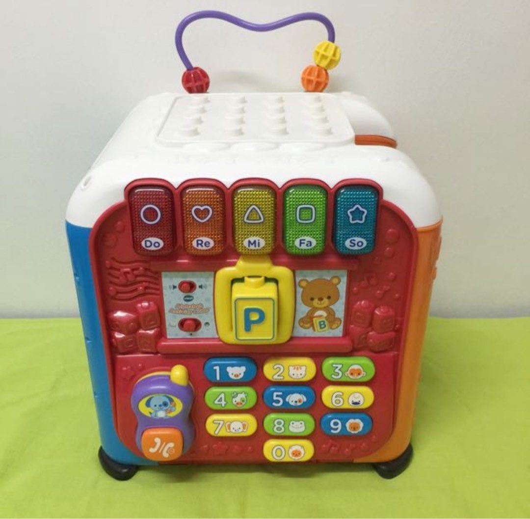Vtech activity cube (Category: Toys & Games) located in Kuala Selangor. Submitted by ely8585 (Listing ID 1289461553, Image 1). Description: Well kept and lightly used. Price negotiable .