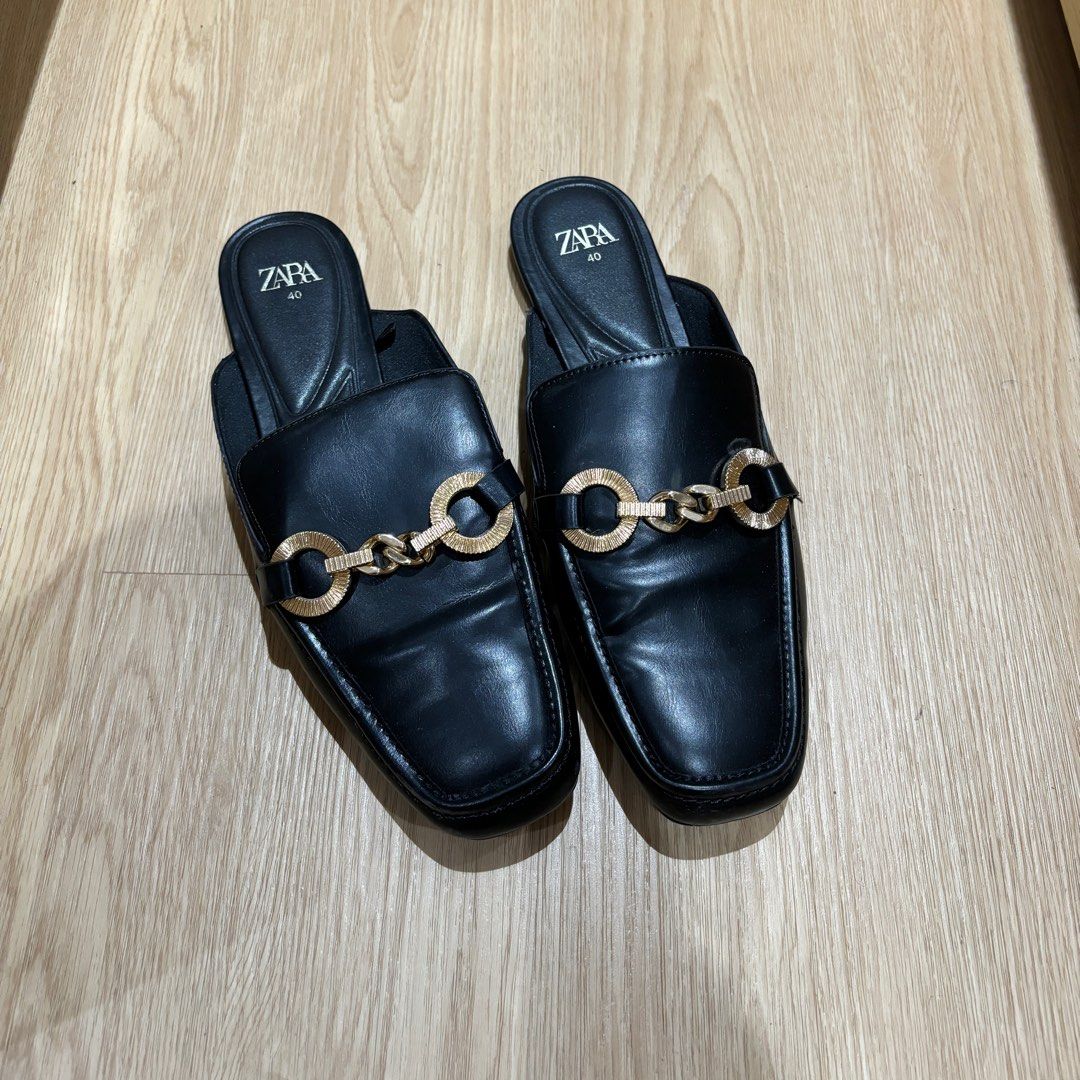 Zara hotsell backless loafers