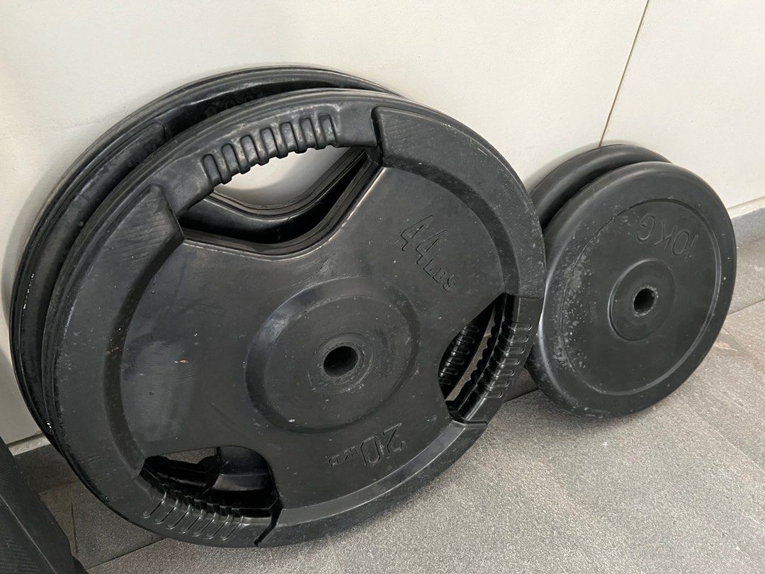 50KG York Fitness Barbell and Dumbell Set 20kg and 10kg plate Sports Equipment Exercise Fitness Weights Dumbbells on Carousell