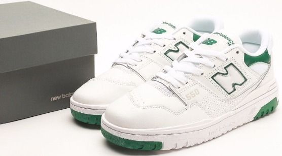 New Balance 550 White Classic Green