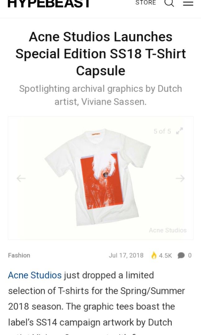 Acne Studios Special Edition, Luxury, Apparel on Carousell