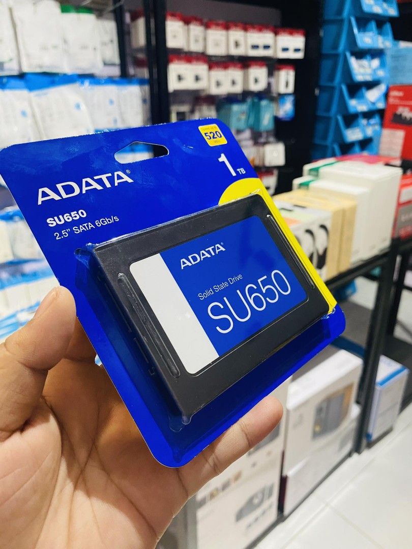 ADATA 1TB 2.5" SSD Sata SU650 ASU650SS-1TT-R (Category: Hard Disks & Thumbdrives) located in Makati City. Submitted by techubstoreandaccessories (Listing ID 1289757287, Image 3). Description: ADATA 1TB 2.5" SSD Sata SU650 ASU650SS-1TT-R Ready for Pick-Up / Same Day Delivery Via Lalamove‼️ DETAILS: ✅ Actual Picture Posted. ✅BRAND NEW, SEALED, & ORIGINAL. ✅7 Days Replacement for Factory Defects and 1year Limited Warranty. (Terms and conditions appl
