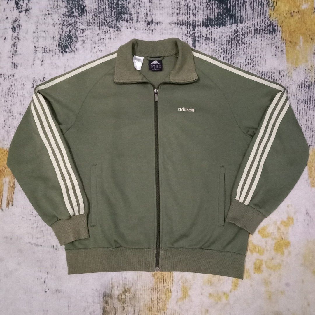 Adidas Track Top Olive Green Jacket Men s Fashion Coats Jackets