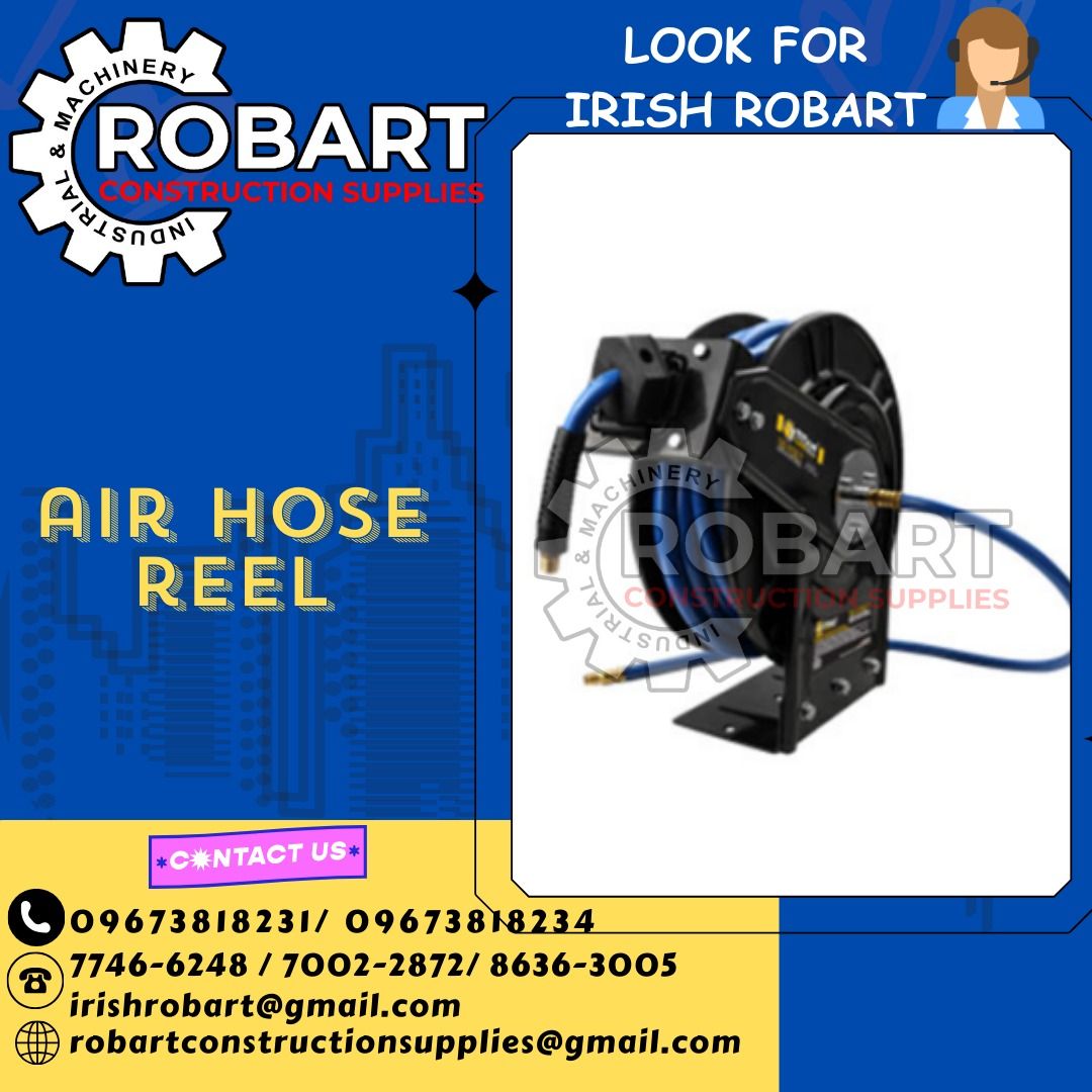 AIR HOSE REEL (Category: Construction Tools & Equipment) located in Manila. Submitted by irishrobart_22 (Listing ID 1289738852, Image 1). Description: AIR HOSE REEL BRAND: TITAN SEND US MESSAGE FOR INQUIRIES ‼️‼️ LOOK FOR IRISH ROBART VBR : 0 9 6 7 3 8 1 8 2 3 1/ 0 9 6 7 3 8 1 8 2 3 4 LANDLINE 8-6 3 6 3 0 0 5 / 7 7 4 6 -6 2 4 / 7 0 0 2-2 8 7 2 GMAIL: I R I S H R O B A R T @ G M A I L . C O M Office Address: 1405 Yuseco St. Sta Cruz Manila 𝑹𝑶𝑩�