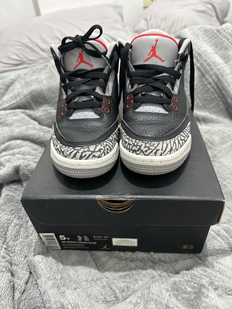 Air Jordan 3 Retro OG BG Women s Fashion Footwear Sneakers on