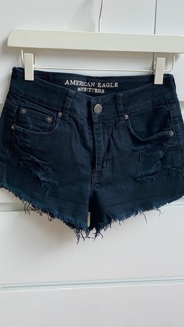 American eagle black shorts shop