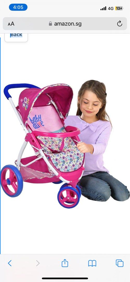 Baby alive lifestyle stroller set top