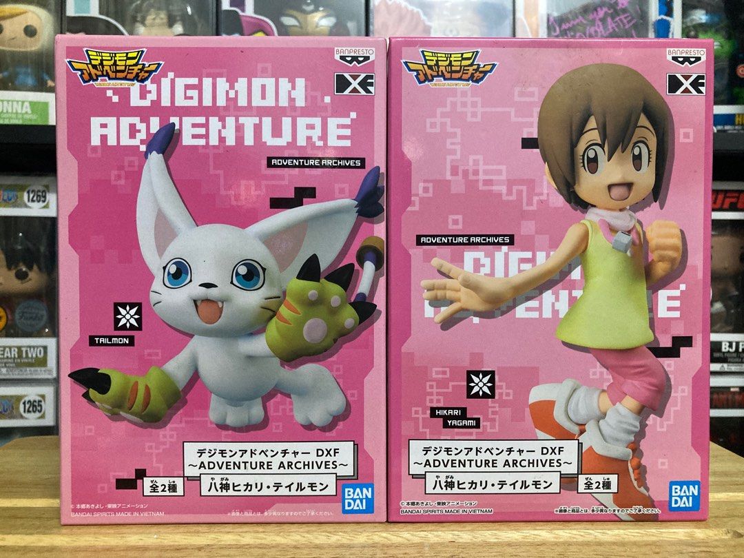 Figura De Acción Digimon Adventure Hikari Y Tailmon De Banpresto, Edición DXF Adventure Archives De 12 Cm, PVC Detallado Con Base Incluida