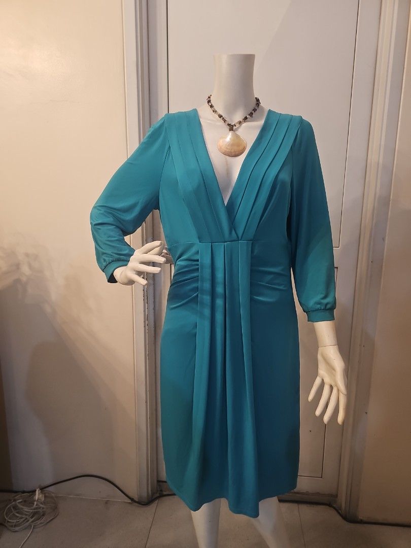 BCBG teal dress Large