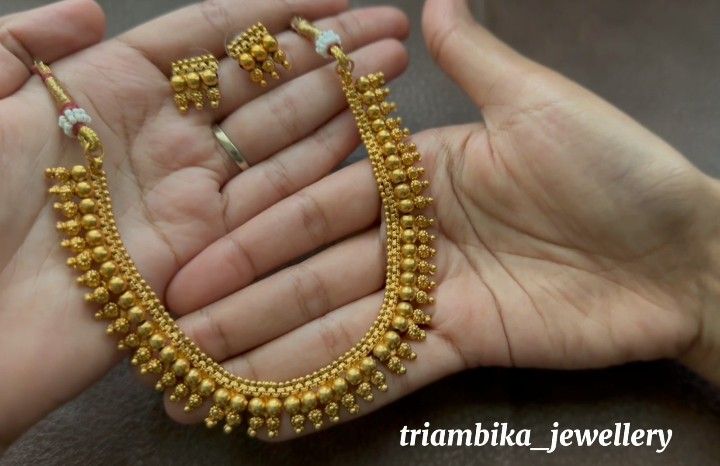 beautiful gold look alike indian choker necklace set Women s