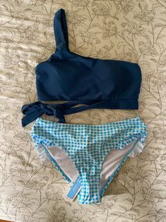 Blue Two-piece Set Bikini Swimsuit