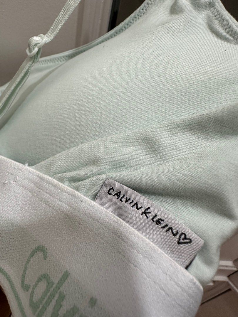 BNWT Calvin Klein x Jennie Lightly Lined Bralette in Chalk Blue, Women's  Fashion, Undergarments & Loungewear on Carousell