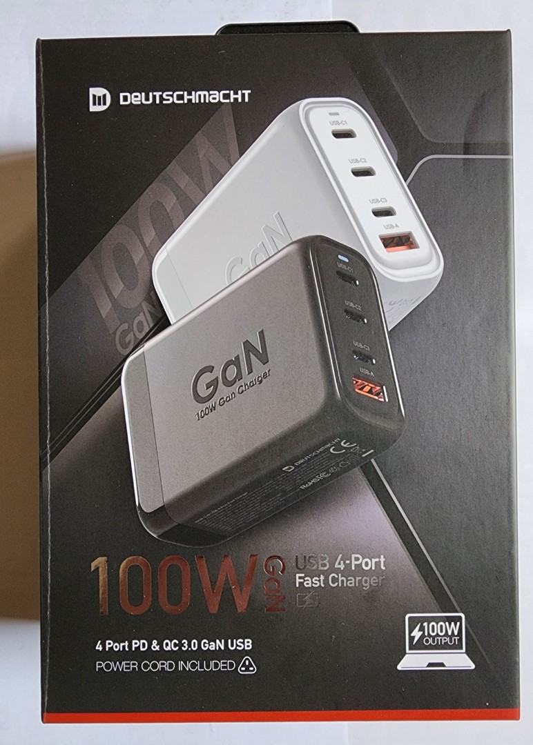 New) DM 100W GaN USB 4-Port Fast Charger – Deutschmacht