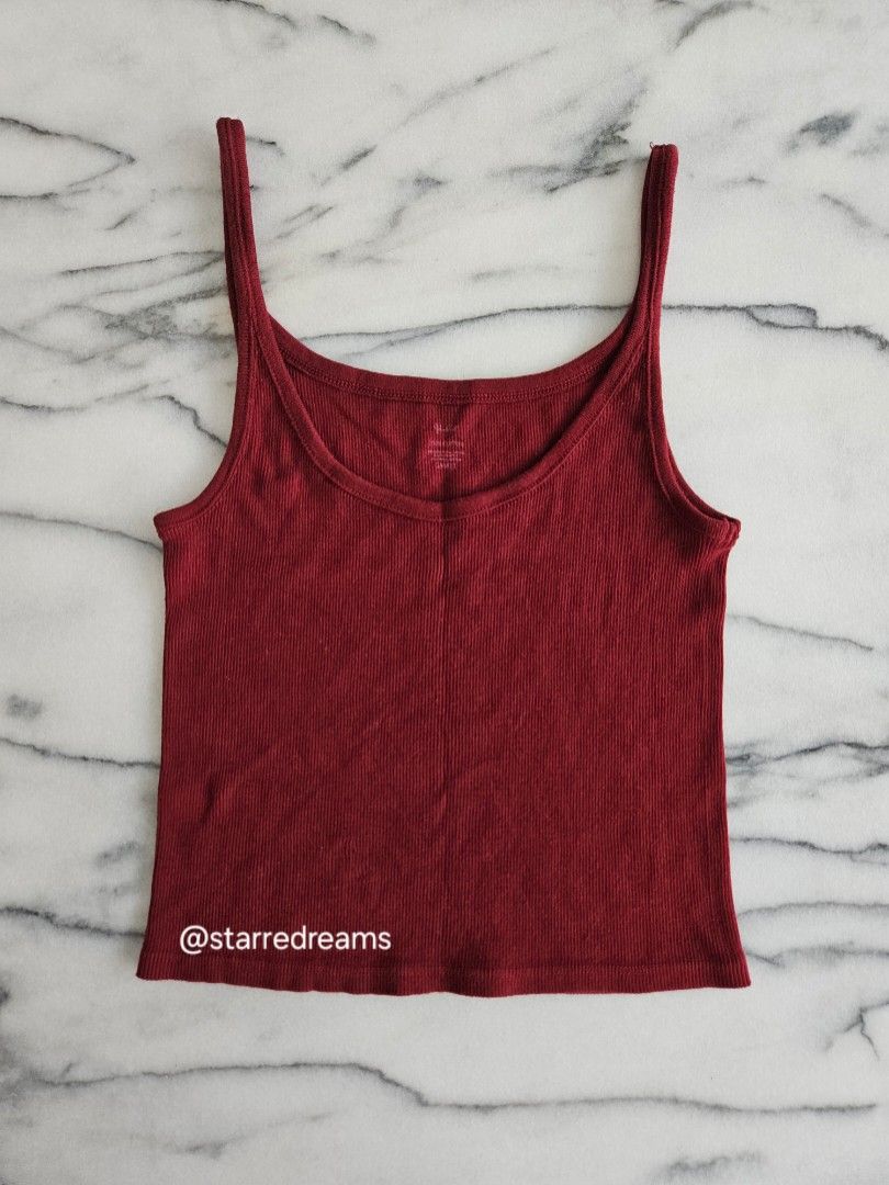 Burgundy Brandy Melville Top Brandy Melville Women's One Size Red