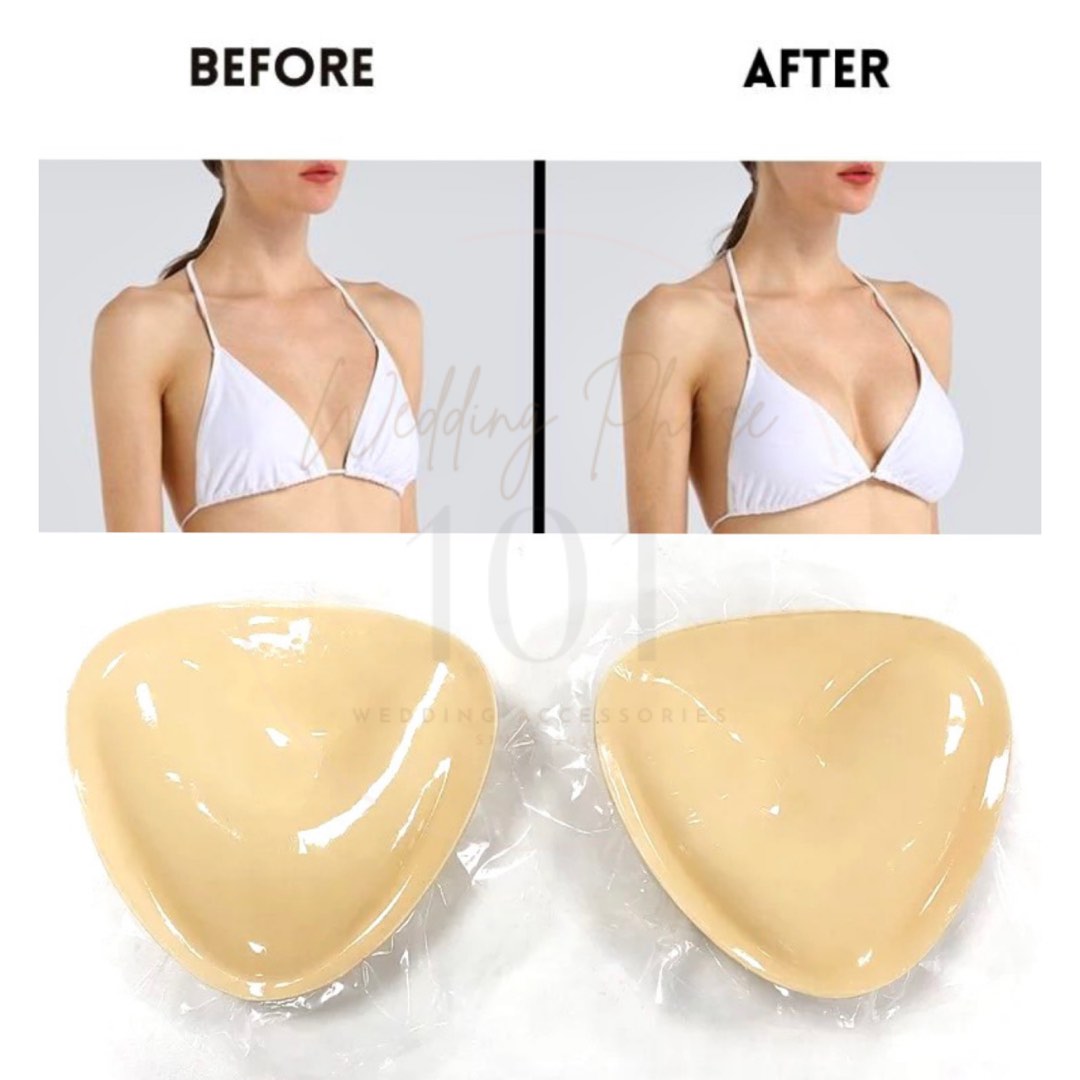 Double Sides Glued Silicone Adhesive Push up Bra Pad Sticky Breast